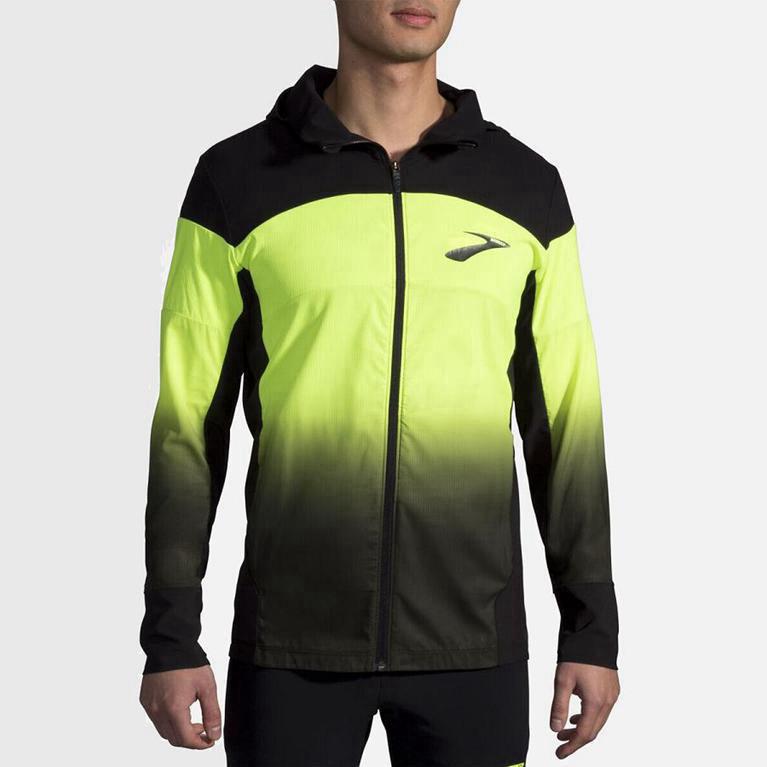 Brooks Men's Elite Canopy Running Jackets Singapore - Yellow (67254-QYDS)